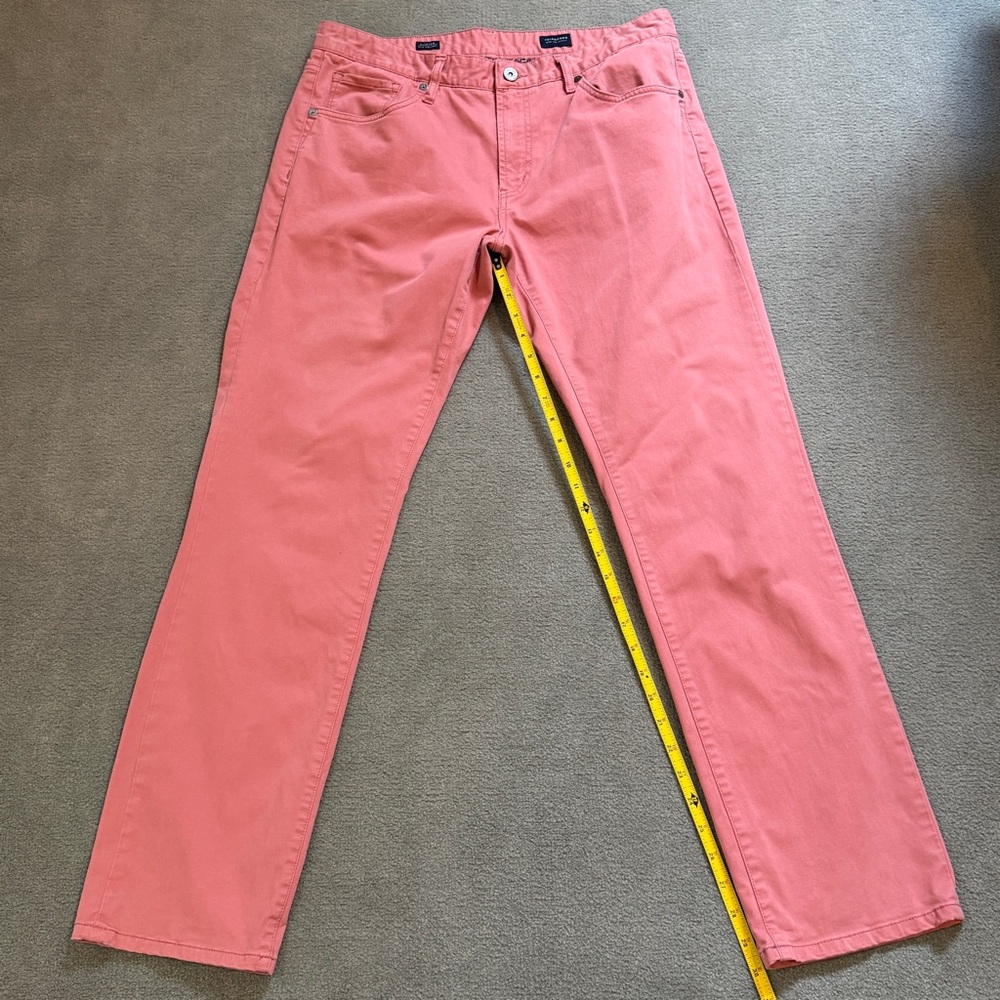 7 Diamonds Clifton Slim Straight 5 Pocket Chino Pant - 34x32 - Dusty Pink - EUC - Picture 2 of 9